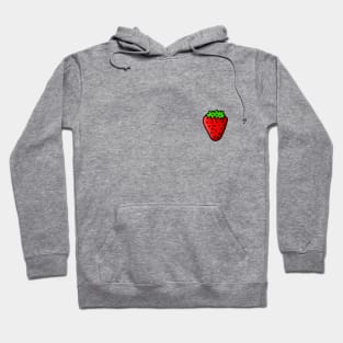 Simple Strawberry Doodle Drawing Hoodie